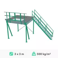 Antresolė 3x3m, 500kg/m²