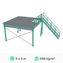 Antresolė 5x5m, 500kg/m²
