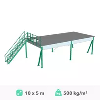 Antresolė platforma 10x5m, 500kg/m²