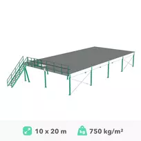 Antresolė 20x10m, 750kg/m²