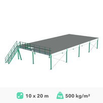 Antresolė 20x10m, 500kg/m²