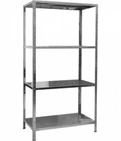 Nerūdijančio plieno lentynos 2000x1000x400mm 4 lentynos