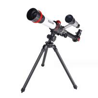 Astronominis refrakcinis teleskopas Lauko teleskopas Didelio ryškumo mokslo mokymo žaislas su 20X 30X 40X didinimo okuliarais juoda