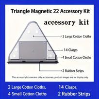 Magnetinis Dvipusis Langų Valytuvas Aksesuarų Rinkinys | 3-10mm Stiklo Universalus, Nereikia Elektros, Nešiojamas Dizainas, Aukštybinių Gyvenamųjų Pastatų F-Type Magnetic Adjustment 22 Cleaning Pack