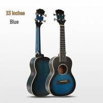 Spruce Solid Top 23  Retro Beginner Ukulele with Practice Piano mėlyna