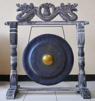 Gong With Wooden Stand - 35cm Black