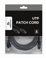 Patch kabelis GEMBIRD PP6U-5M/BK UTP Cat.6 RJ45, 5 m, black
