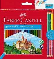 Faber-castell "pilies" pieštukinės kreidelės, 24 spalvos