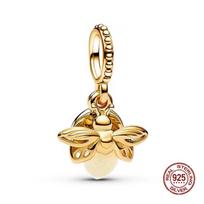925 Silver Glowing Fireflies Charms Beads for DIY Jewelry Fits 3mm Bracelet Necklace Women Fine Gifts