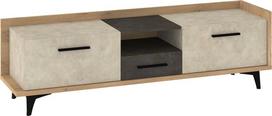 Meblocross Box-09 modernus TV staliukas, smėlio / pilka, 165 cm