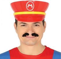 Raudona "super Mario Bros" kepurė - Karnavalo kostiumo aksesuaras