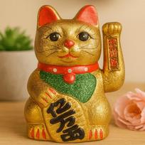 Laimės katės figūrėlė Maneki Neko Pinigų katė
