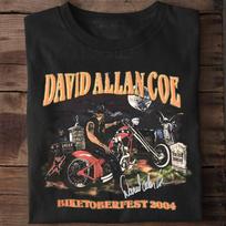 David Allan Coe 2004 Dainininko Dovana Gerbėjui Juoda Visų Dydžių Unisex Marškinėliai Unisex Marškinėliai M