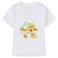Sumikko Gurashi marškinėliai Vaikams Vasariniai drabužiai Animacinių filmų spaudiniai Marškinėliai Berniukams Mergaitėms Anime Marškinėliai Medvilninis Viršus 2T balta