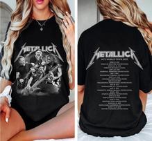 Metallica M72 Pasaulinis Turas 2025 Koncertas Roko Grupės Gerbėjo Marškinėliai S-4XL Unisex T-shirt S