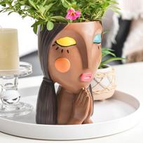 Girl Flower Pot Resin Handicrafts Ornaments, Garden Decorations, Home Ornaments One Size