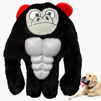 Indestructible Tough Dog Toys For Heavy Chewers, Interactive Plush Dog Chew Toys With Rubber Muscles, Squeak Dog Toys For Aggressive Chewers, One Size