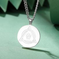 Dawapara Therian Symbol Necklace Norse Wolf Claw Stainless Steel Vintage Men Jewelry Animal Nature Pendant