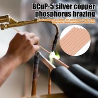 20/50 vnt. Sidabrinis fosforo vario litavimo strypas Plokščias suvirinimo strypas BCuP-5 Litavimo strypas Plokščias suvirinimo strypas vario taisymo įrankiams Copper color 20pcs