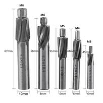 5 vnt. įgilinimo freza, griovelių grąžtai, įrankis M3 M4 M5 M6 M8, gręžimo frezos 5pcs