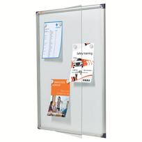 Magnetinė skelbimų lenta Nobo Extra Flat A4x9, 82x106cm, aliuminis rėmas, rakinama