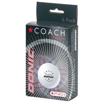 Stalo teniso kamuoliukai DONIC P40+ Coach 1žv. 6vnt White