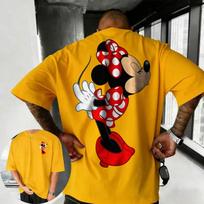 2026 m. vasara Disney mielas Mikės Pūkuotuko spaudinys T-shirt 100% grynos medvilnės trumpomis rankovėmis kasdienis laisvas kvėpuojantis viršutinis drabužis Unisex S