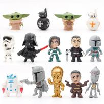 14vnt./rinkinys Darth Vader The Manda lorian DIN DJARIN Baby Yoda Skywalker R2-D2 C-3PO BB-8 Veiksmo figūrėlė Filmo Animacinis PVC Modelis No Box