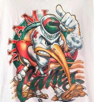 Miami Hurricanes Universitetinė Futbolo Komanda 90-ųjų Klasika vtg S-5XL Unisex Marškinėliai XXXL