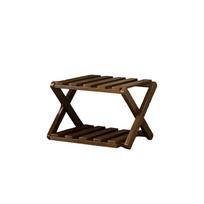 Shoe Rack Organizer,  Natural Or Tea Color, No-Tool Assembly, Foldable Storage Shelf One Size