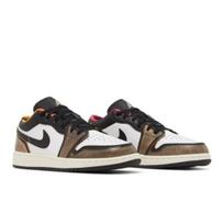 Air Jordan 1 Low SE GS Dėvėto įvaizdžio Rudo atspalvio Retro sportbačiai DQ8421-001 EU 38 balta/juoda