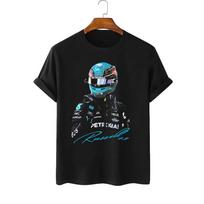George'as Russellas F1 ; Vintažiniai Mercedes lenktynių marškinėliai; Retro Formula 1 Grafinis Unisex Marškinėlis M