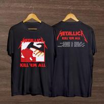 Įkvėpta Kill Em All, Metallica stiliaus, Vintažiniai Roko Grupės Marškinėliai S-4XL Unisex T-Shirt S