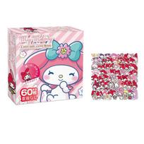 60 vnt. Sanrio Hello Kitty Kuromi Cinnamoroll Pochacco lipdukai vaikams, mergaitėms, „pasidaryk pats“ nešiojamam kompiuteriui, telefonui, dienoraščiui, mieli animaciniai Sanrio lipdukai