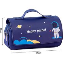 Kawaii pieštukų dėklas didelės talpos astronautų pieštukų maišelis rašiklio dėžutė mokykliniai biuro reikmenys raštinės reikmenys tamsiai mėlyna spalva