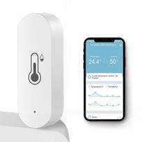 WiFi Temperature Humidity Sensor Smart Hygrometer Thermometer Sensor with APP Remote Monitor and Alert High Precision Indoor Thermometer No Hub Requir balta
