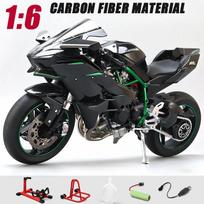 Purškiklis 1:6 Kawasaki Racing Ninja 500 H2R Motociklo Simuliacinis Garsas Šviesa   Greiti ir Įsiutę Vaikų Dovanų Kolekcija   Vertės Rodymas