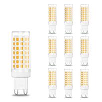 10 vnt. pritemdoma G9 LED lemputė 6W AC220V, be mirgėjimo, 88×SMD2835, 690 lm, G9 kapsulės lemputė šviestuvui, pakeičia 70W halogeninę 10PCS NO-DIMMABLE WARM WHITE