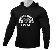 Men's Cross-Border Muscle Fitness Hoodie - Casual Running Cotton Sweatshirt XL pilka spalva