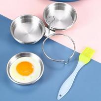 Skoglary Egg Cooker,304 Stainless Steel Egg Steamer Household Poached Egg Tool Egg Poacher,Kitchen Gadgets One Size sidabras