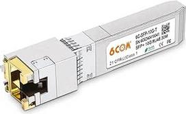 "6COM" 1.25/2.5/5/10GBase-T SFP+ siųstuvas, 10G SFP+ RJ45 varinis modulis, CAT.6a/7, iki 30 metrų, skirtas "Cisco SFP-10G-T-S", "Ubiquiti" uacc-cm-rj45-mg, "D-Link", "Supermicro", "MikroTik S+RJ10" ir kt.