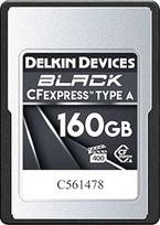 "Delkin Devices CF Express" 160GB A tipo atminties kortelė - iki 880MB/s skaitymo ir 790MB/s rašymo greitis - sertifikuota pagal VPG 400 - juoda