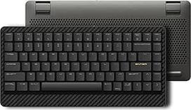 "Edge" žemo profilio mechaninė klaviatūra, 75 % įkraunama "Bluetooth" ir laidinė jungtis, skirta langams, "Mac/POM", 2.0 jungikliai, anglies pluošto viršutinis korpusas, MG lydinys (Vulcan Gray), JAV išdėstymas