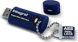 "Integral" INFD32GCRYDL3.0140-2 Crypto Dual FIPS 140-2 32GB USB 3.0 atmintinė su slaptažodžiu 256 bitų AES aparatinis šifravimas