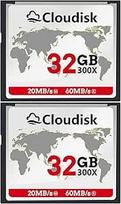 2 "Compact Flash" kortelių pakuotė (32GB)