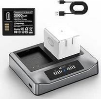 2 vnt. 3000 mAh atsarginės baterijos ir PD greitojo įkrovimo stotelė, suderinama su "Arlo Pro", "Pro 2" kamerų priedais [7,2 V, 21,6 Wh]