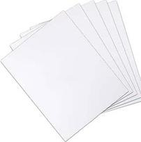 5 PVC putplasčio plokščių pakuotė, balta, 7 mm, polivinilchlorido putplasčio šerdies plokštės, skirtos amatams, modeliavimui, meno parodoms tvirtinti, 0,7 x 40 x 60 cm