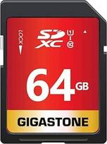 Gigastone 64GB SDXC UHS-I U1 10 klasės atminties kortelė iki 80MB/s, skirta "Canon Sony Nikon Olympus" skaitmeniniam fotoaparatui
