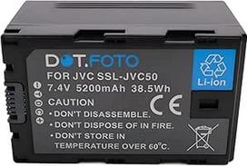 SSL-JVC50 Premium 7,4 V / 5200 mAh akumuliatorius, skirtas JVC GY-HMQ10, GY-HM200, GY-HM600, GY-HM650, GY-LS300CHU, JY-HM360