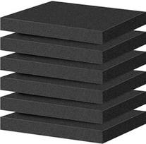 ToLanbbt Poliuretano putų plokštės 6P 16 "x 12" x 1,6 "supjaustytos pagal dydį įrankių dėžutės putų įdėklai Padding Juodos putų pagalvėlės lagamino įrankių dėžutei Žaidimų dėžutė
